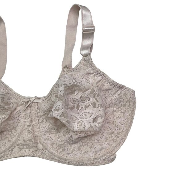 Bali 38DD Tan Lace Seamless Bra Unlined Underwire Adjustable Straps Intimates - Picture 4 of 12